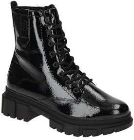 s.Oliver Women's Lace Boot Flat 5-25214-41 Ankle, Black (Black Patent), 6.5 UK