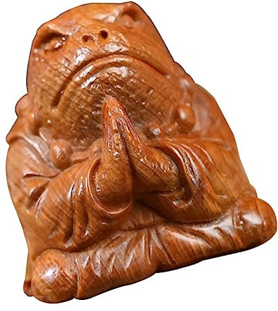 Warmhm Home Decor Aus Rotem Zypressenholz Meditationsfigur Carved Wood Ornament Für Auto Büro Spiritual Decor Elegante Holzkunst Für Zuhause Geschenkideen