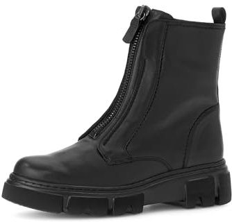 Gabor Damen Biker Boots, Frauen Stiefeletten,Winterstiefeletten,Winterschuhe,warm,gefüttert,Stiefel,Bootee,schwarz(Altsilber),43 EU / 9 UK