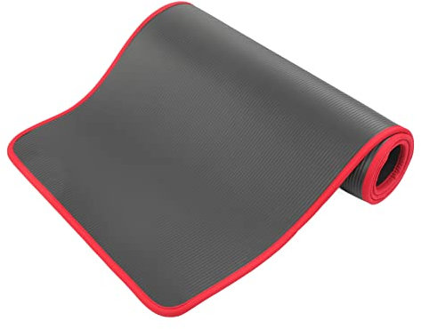 Yoga Mat Thick Soundproof Non Slip Home Dancing Fitness Mat Hemmed Black