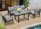 Mexo Terrassenmöbel Set 5 Personen Aluminium wetterfest 130x66x66cm Esstisch, 10cm Deluxe Relax Sitzkissen, Belastbarkeit pro Sitzplatz 140kg mit bequemer Neigung der Lehne, großzügige Sitzgelegenheit