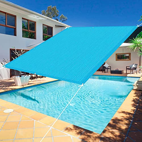 Tenda parasole per pergola, 9 x 3 m, protezione UV, antivento, con corda inclusa, facile installazione, colore blu