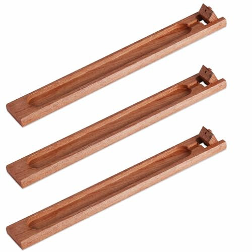 3pcs Porte Bâtonnets Encens, 24,1 cm de Longueur Porte-Encens Récupérateur de Cendres Organisateur de Bâtonnets d'Encens en Bois pour Spa Méditation Cadeau de Yoga, Trou de 2 mm de Diamètre