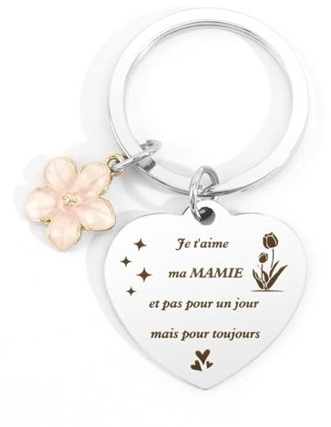 Cadeau Fête Des Grands-Mères - Porte-Clés Mamie Bonne Fête - Idée Cadeau Anniversaire Pour Grand-Mère