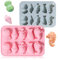 Honicemar Molde de Silicona con Forma de Vida Marina de 10 Cavidades, Silicona Molde con Dibujos de Animales, 2 Pcs de Molde Silicona Antiadherentes de Horneado para Pastele Chocolate Helado Dulces