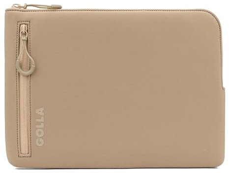 Golla Laptop Tasche/Wasserdichter Laptop Sleeve aus Neopren/Für MacBook, Asus und weitere Notebooks/Elegante Laptophülle/Reißverschluss mit Neoprenmantel / 14 Zoll/Coffee
