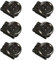 Wjelet 6 Stück Hosenträger Knöpfe Clips, Kein Nähen Clip-On-Knöpfe Für Hosenträger,Verstellbare Metallknöpfe Mit Endklammer,Robuste Befestigung Für Hosen Und Jeans