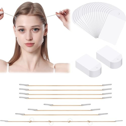 1 Satz Face Tape Lifting Gesicht Beinhaltet 60 Stück Face Lift Tape Invisible + 8 Zugseile in 5 Größen Sofortige Unsichtbarkeit Geeignet für Menschen mit Schlaffer Haut und Doppelkinn