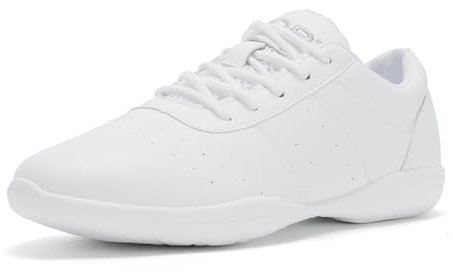 OLORA Girl's Cheer Shoes Comfortable Durable Lightweight White US 4