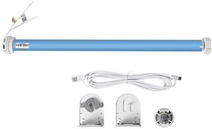 Smart Roller Shade Motor for 38mm Tube Rechargeable Battery Operated Motorized Electric Blinds with Matter enabled APP/Timer/Voice Control Automatic Homekit Tubular Motor