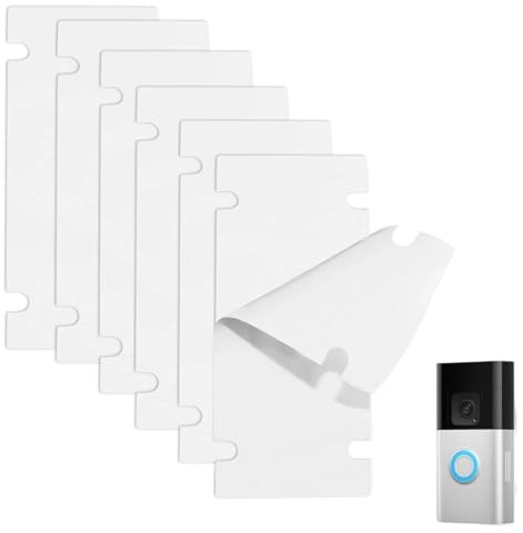 6 Pack Double Sided Tape Doorbell Sticky Mount Compatible with Ring Battery Video Doorbell, , Strong Adhesive Sticky Pad Mounting Damage-Free Accessories, No Drill Mount for Houses Apartments Office