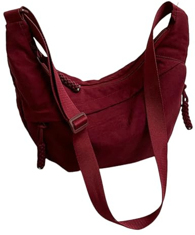 Gyios Schultertasche Damen Halbmond-umhängetasche Für Damen, Halbmond-Tasche Mit Mehreren Taschen, Große Umhängetasche, Verstellbarer Riemen, Einfache Umhängetasche-rot