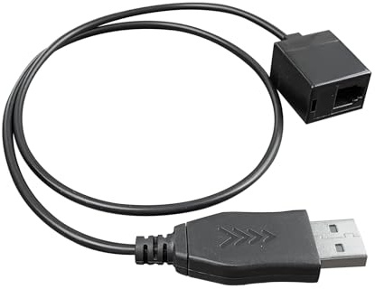 Weatwo RJ9 Plug to USB Headset Adapter, USB Male to RJ9 Female Cable Cord | Compatible with Plantronics Jabra Wired U10P RJ9 or Wireless DECT Headphones to Computer Laptop PC Mac Tablet Windows