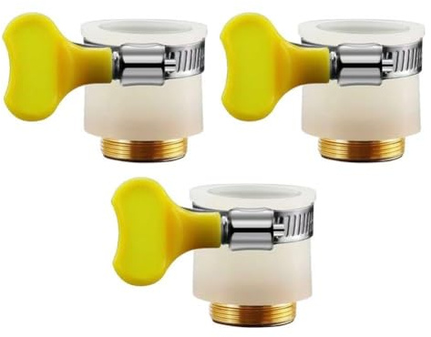 FACAIIO 22 mm Schlauchadapter, Metall-Wasserhahn-Anschluss, Küchen- und Gartenarmaturen, 4 Stück