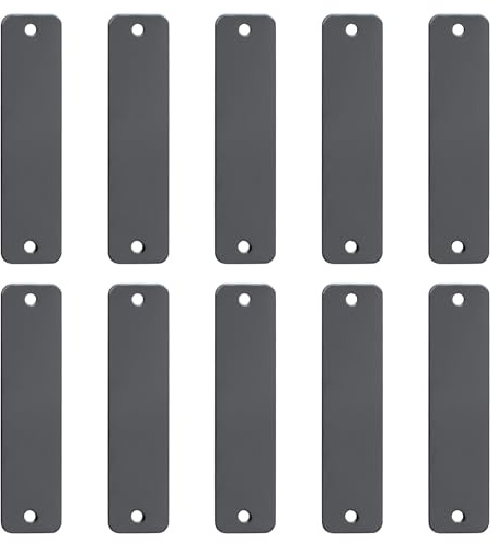 UFURMATE 10Pcs Flip Latch Gate Latch Spacer Only 0.6mm Thick Sliding Door Lock Shim Gap Filler Stainless Steel 4in Barn Door Lock Spacer for Door Alignment Not for Other Locks (Black)