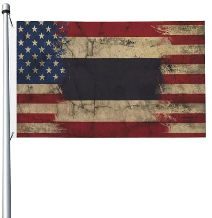 Banner Thailand Thai American Flagge Uv-Beständig Langlebig Hofbanner Für Drinnen Dekoration Innenhof 90X150Cm