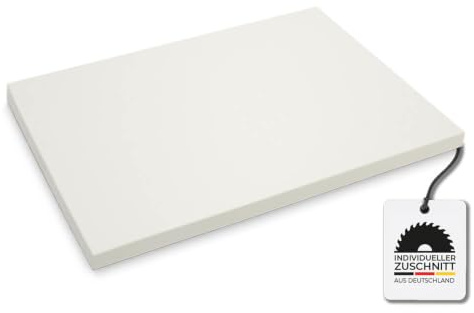 Hausfux Tischplatte nach Maß - 3,8 cm Starke Spanplatte, melaminbeschichtet, mit ABS-Kante - individueller Zuschnitt - Made in Germany (Nordic Weiß, 80 x 40 cm)