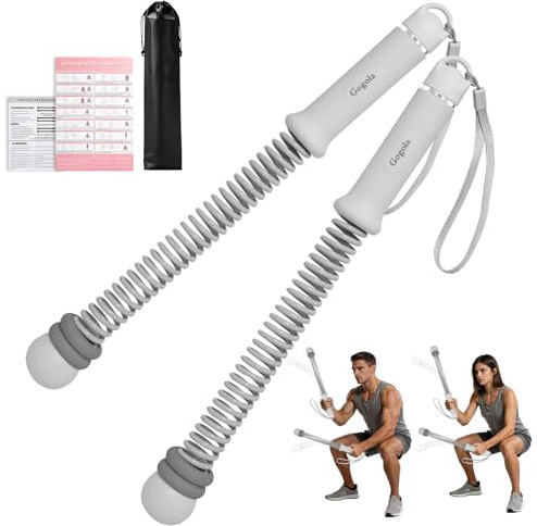 Gogola Verstellbare Battle Rope Ohne Seil ，Leise Gewichtete Seillose Kampfseile für Zuhause Gym,Mit Silikon Griff & Aufbewahrungstasche für Ganzkörperstraffung, HIIT & Krafttraining