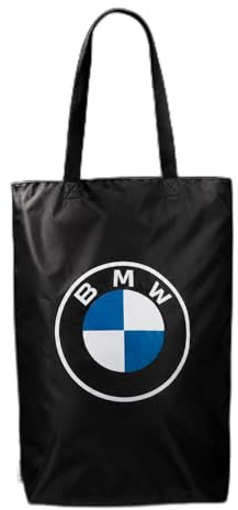 BMW Shopper Schwarz Tasche mit großem Logo 100% Polyester Einkaufstasche