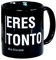 Miss miserable Mensaje Eres Tonto Taza Desayuno graciosas-Tazas de café Hombre-Regalo Original Mujer, Negro, 1 Unidad (Paquete de 1)