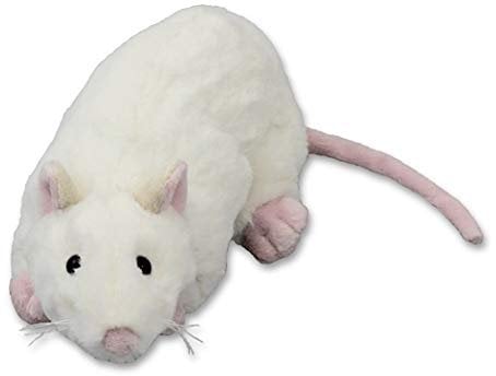 Inware 9145 - knuffeldier Ratte Flinx, wit, 22 cm
