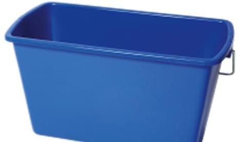 beko Kunststoffeimer 12 l schwarz, eckig, mit Metallbügel 350 x 250 x 200 mm PZ-095-014