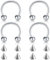 D.Bella 14G Chirurgenstahl Nasenscheidewand Hufeisen Hoop Augenbraue Lippe Bauchnabelpiercing Ring 8mm Helix Tragus Daith Turmohrringe mit Ersatzspitzen 14G=1,6mm, 8mm=5/16, silber