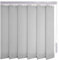 Sonnenschutz-HH® - Lamellenvorhang grau Leinenoptik mit Streifen lichtdurchlässig - Breite 100 cm x 135 cm Höhe - Lamellenbreite 127mm Vertikaljalousie Vertikalanlage Schiebevorhang