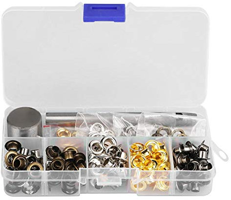Hztyyier Tüllen Kit, Ösen und Unterlegscheiben, 4mm*220, Messing, Flachwaschmaschine, Bronze, Flach
