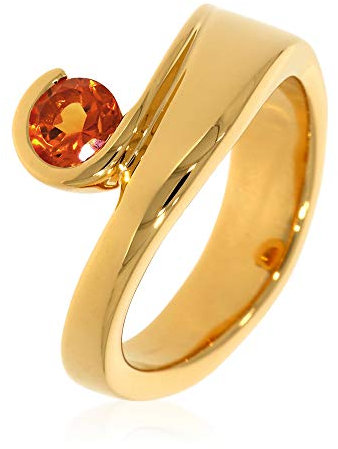 XEN Ring mit 5 mm Madeira Citrin ca. 0,50 ct. gelbvergoldet 58 (18.5)