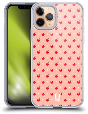 Head Case Designs Kirsche Mini Obst Muster Gelhülle [Militärischer Schutzgrad] Kompatibel Mit Apple iPhone 11 Pro Und Kompatibel Mit MagSafe