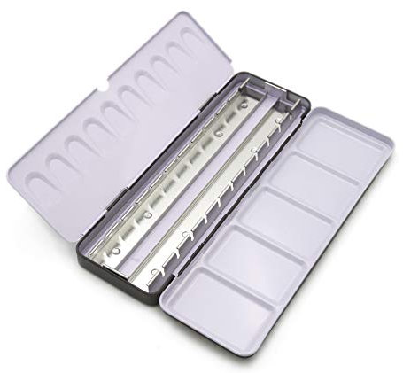 Artist Aquarellfarben in halben Näpfen, hochwertige Profi-Farbe, freie Farbwahl (24er Leerkasten)