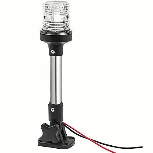 KAOLALI Positionslichter Boot, Hecklicht Boot LED Ankerlicht für Boote,360 Grad, 4500 K, Reinweiß, 12 V ~ 24 V
