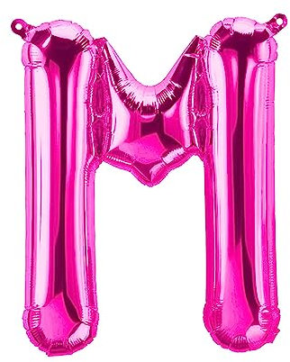 Folienballons Buchstaben Pink - 40/80/100 cm für Geburtstag Hochzeit Party Dekoration Happy Birthday JGA Geschenk Luftballon Abschluss Riesenballon ABI groß XXL klein mini Rosa Mädchen (40 cm - M)