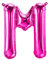 Folienballons Buchstaben Pink - 40/80/100 cm für Geburtstag Hochzeit Party Dekoration Happy Birthday JGA Geschenk Luftballon Abschluss Riesenballon ABI groß XXL klein mini Rosa Mädchen (40 cm - M)