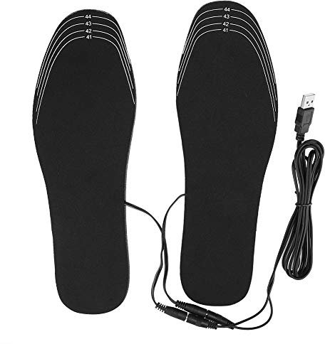 Fußwärmer, Zuschneidbar Winter USB wiederaufladbare Heizung Einlegesohlen Beheizbare Einlegesohlen Thermosohlen Elektronische Heizung Warme Einlegesohlen Beheizte Schuheinlagen(S 35 40)