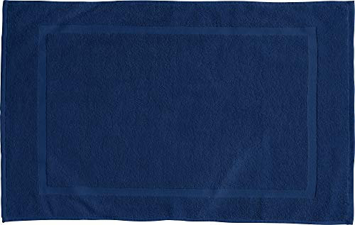 REDBEST Duschvorlage, Badteppich Chicago dunkelblau Größe 50x80 cm - extra dick, weich, saustark und strapazierfähig (weitere Farben)