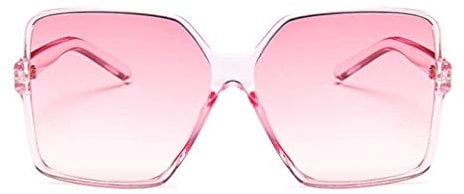 Dollger Oversized Sunglasses for Women Large Frame Square Sunglasses 100% UV Protection Pink Frame/Pink Lens