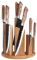 Uniharpa Wooden Semi-Circular 360° Magnetic Knife Block Holder Rack Magnetic Stands with Strong Enhanced Magnet & Anti Slip Feet for Safe.