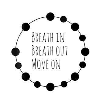 Account Information Notebook - Womens positive 'breath in breath out' yoga calming affirmation