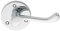 PAIR Victorian Scroll Lever on 58mm Round Rose - Polished Chrome Door Handle | Traditional Door Handle Lever on Screwless Rose - Internal Door Hardware - Screws, Fixings and Spindle Included