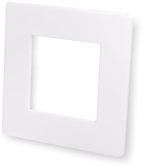 Single Light Switch Surround Acrylic Finger Plate Panel Socket (White Matt)