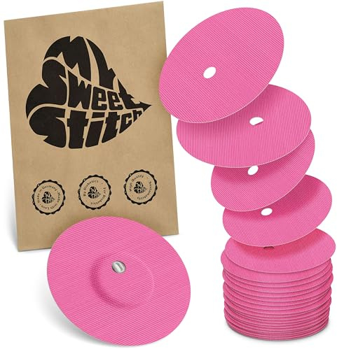MySweetStitch - 25 x FreeStyle Libre 3 cerotti sensore, Overpatch rotondo Ø 60mm, con foro di ventilazione, cerotto impermeabile, traspirante, delicato sulla pelle, Rosa