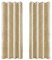 BUHUA 2er-Set Vorhang Blickdicht Verdunkelungsgardinen mit Ösen für Schlafzimmer Fenster Gardine mit Gold Weinstock Musterdruck，H 229 x B 132 cm, Beige
