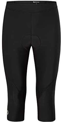 Ziener Damen Nebia X-Function Fahrrad Tight Rad Hose Mountainbike Rennrad atmungsaktiv schnelltrocknend gepolstert Knielang, Schwarz, 44 EU