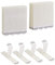 QWORK® 32 Paires (64 Bandes) Accroche Tableau Adhesif pour Fixation Cadre sans Percer, Bandes Crochet et Boucle Adhésives Résistantes pour Attache Cadre, 93 x 19 mm