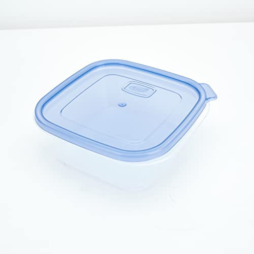 HOMESHOPA Square Plastic Food Storage Containers, 6 Pack, 700ml Reusable Snap-On Storage Boxes with Lids, Stackable Meal Prep Airtight Containers, Microwave, Freezer and Dishwasher Safe