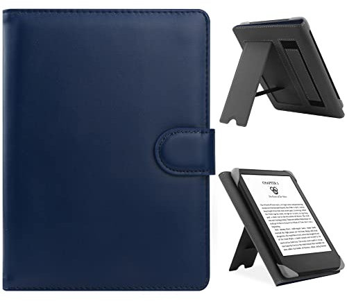 ZOENHWA Universal-Hülle für 6,6.8 Kindle Paperwhite E-Reader, kompatibel mit Kobo Clara HD/Kindle 2022,2019/Kobo Clara 2E, Leder-Ständerhülle für 6-6.8 Pocketbook/Tolino/Sony E-Book-Reader, blau