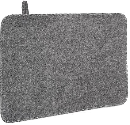 Estera de Sauna de Fieltro, Cojín de Sauna de Absorción de Agua con Accesorio de Sauna de Anillo Colgante para Casa de Baño Gris