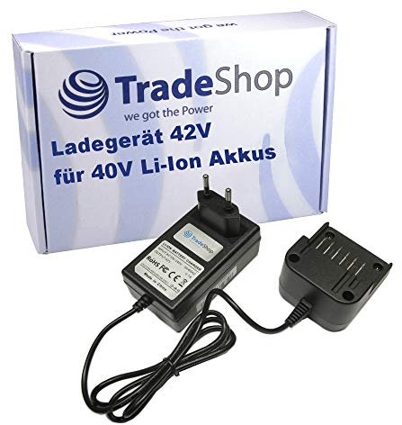 Trade-Shop Akku Ladegerät für Worx 40V Li-Ion Akkus WA3536 WA3734 Netzteil Ladestation